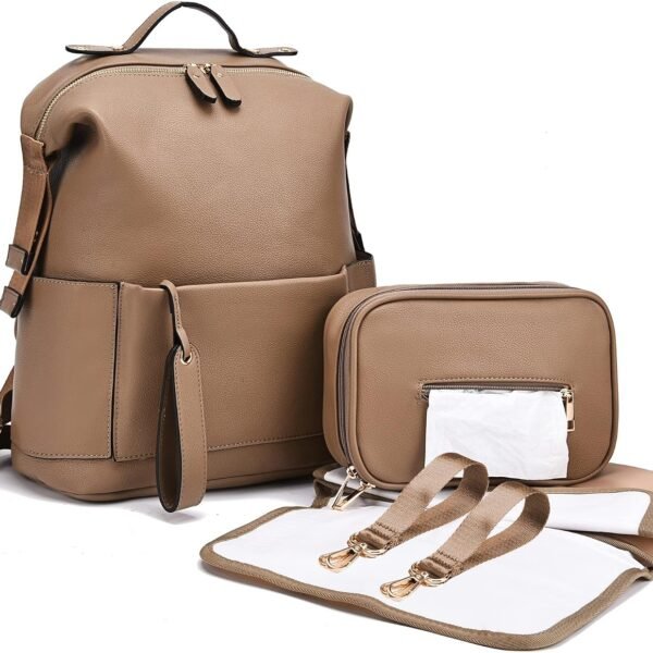 PU Leather Casual Bag with Insulated Pockets